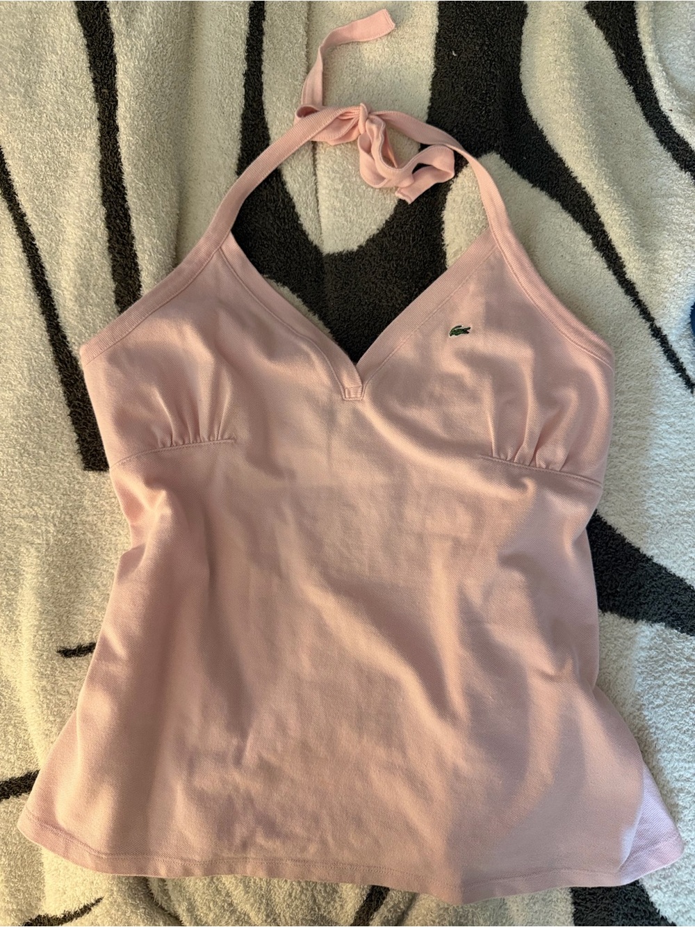 Lacoste baby pink halter top🐊